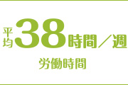 労働時間 平均38時間/週